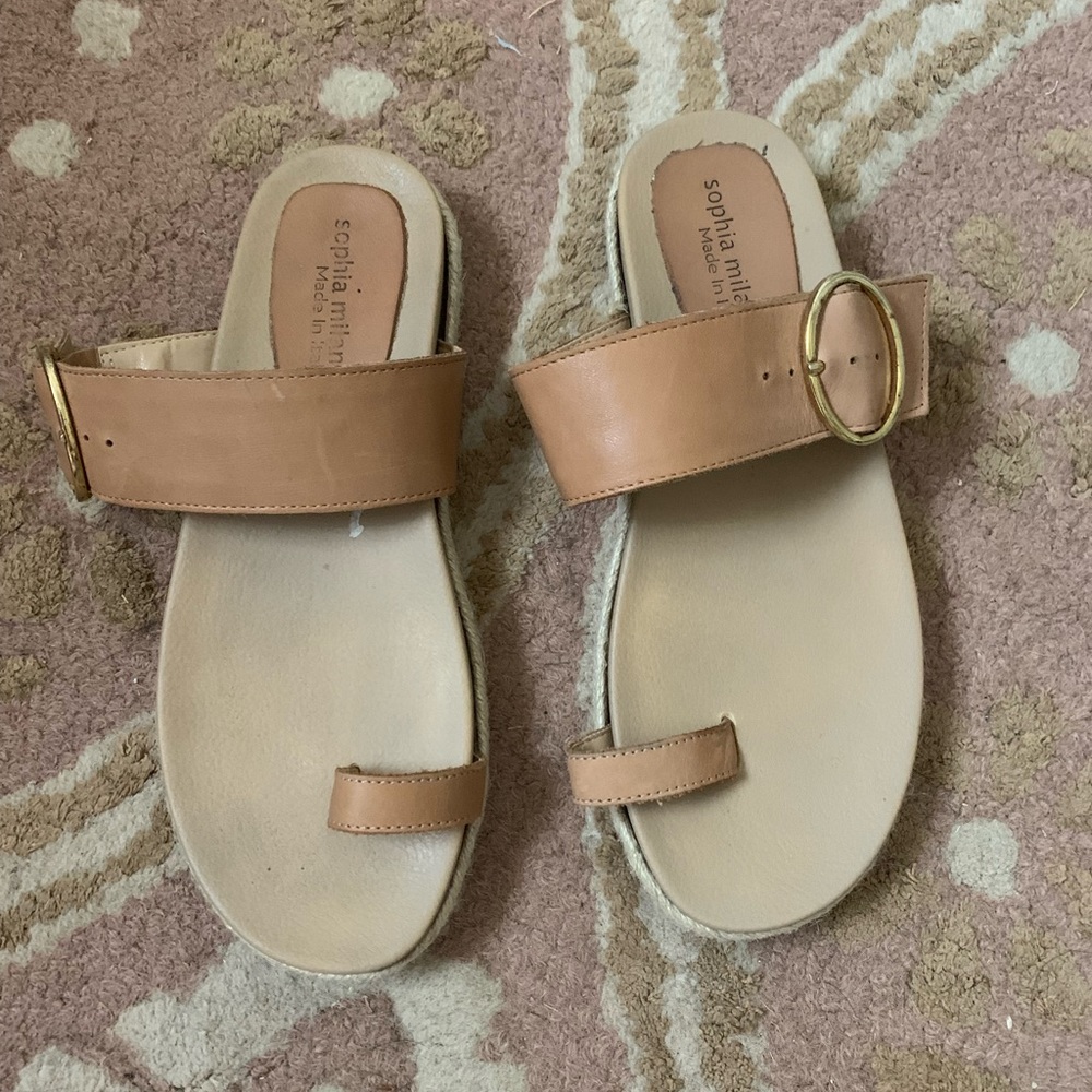 Italian Natural Leather Flats